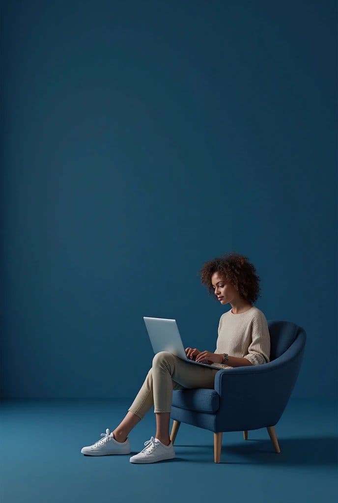 A Thrive EDU learner working on her laptop
