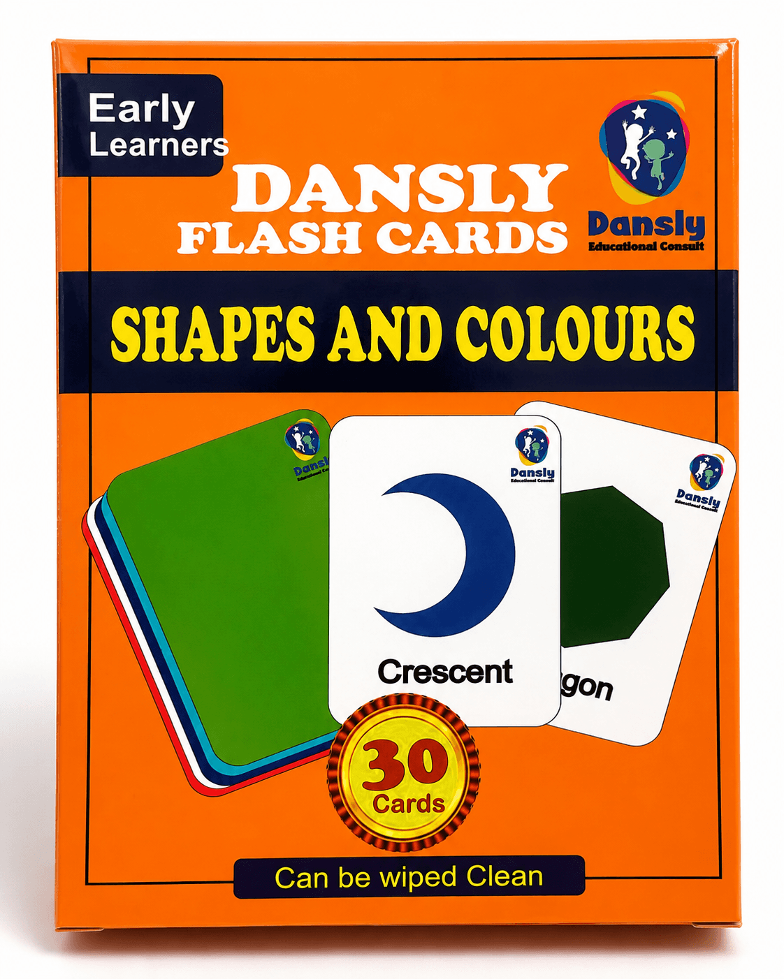 Shapes and Colours flash cards box
